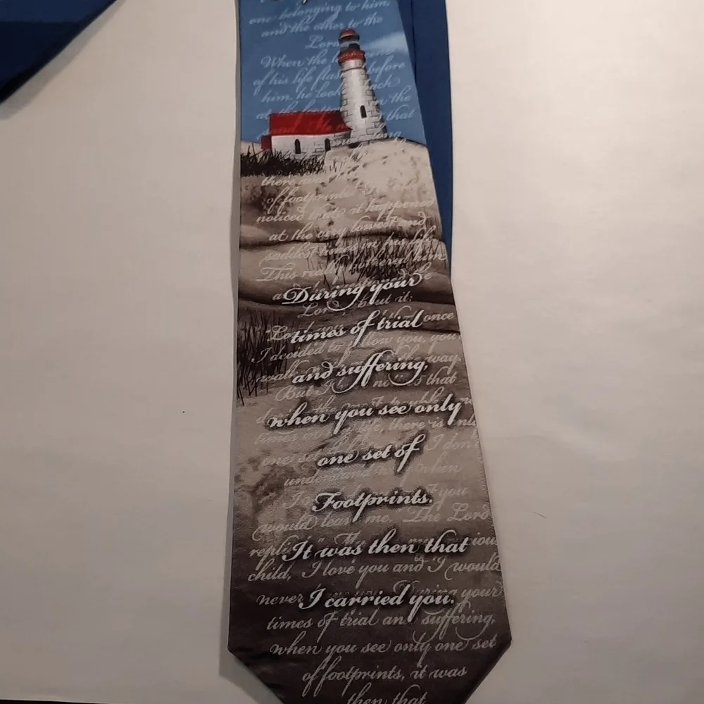Footprints Christian Larsons Men's Neck Tie